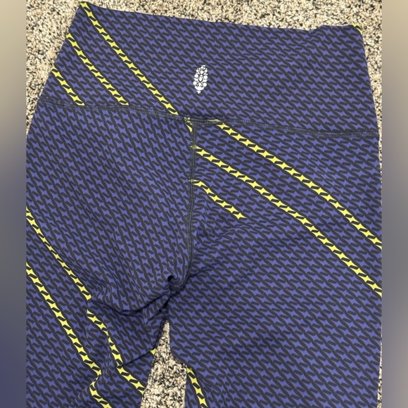 FP Movement by Free People Navy and Yellow Patterned Leggings - Picture 6 of 6